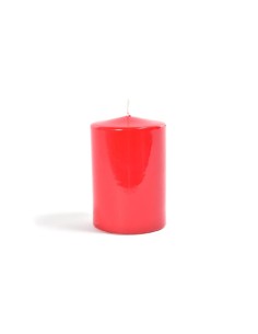 Candela di Natale Pillar Lucida Rossa 10x9CM - La Magia di Natale illumina la tua casa
