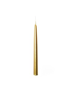 Candela di Natale Stelo Metallica Oro 29CM - La Magia di Natale splende a casa tua