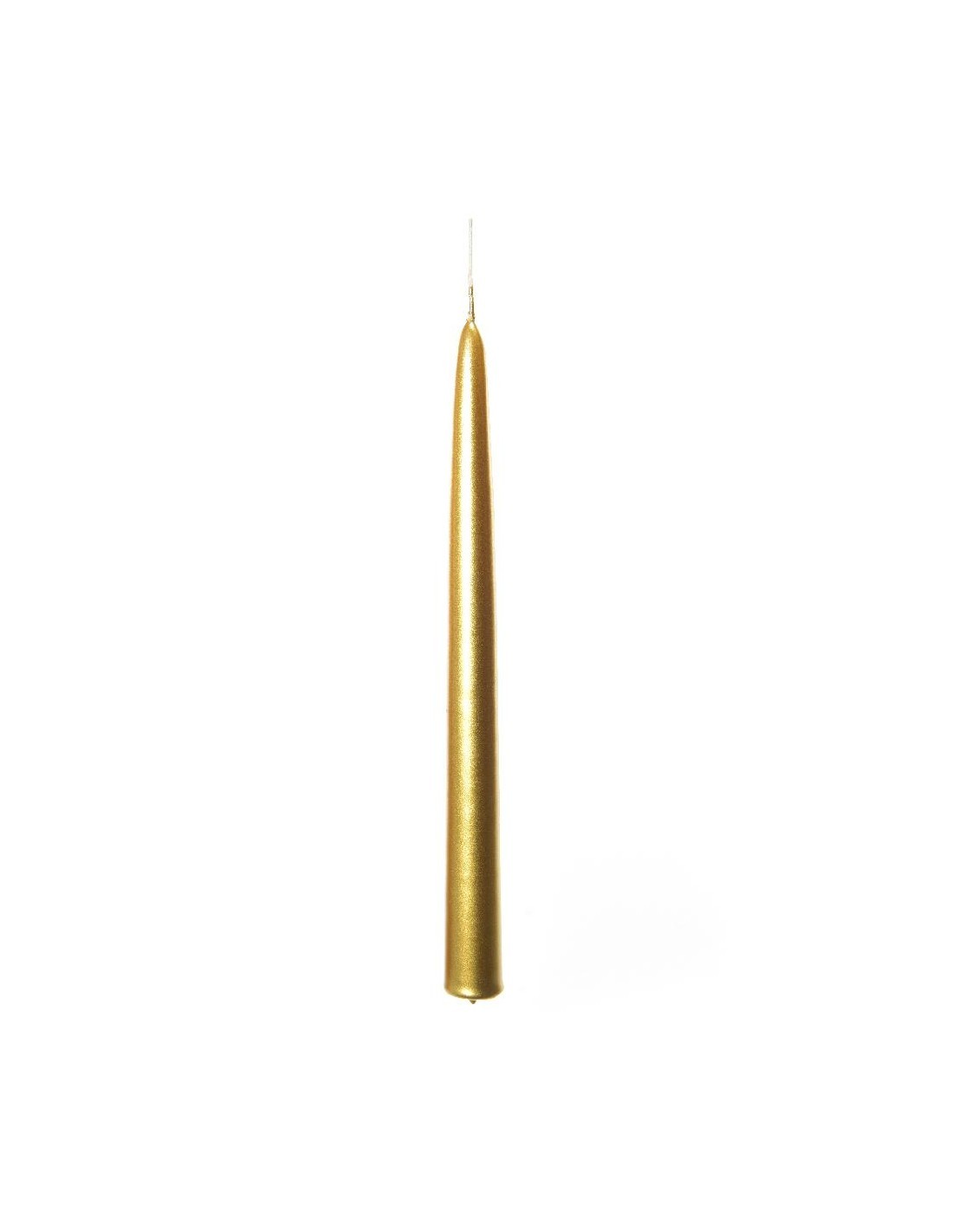 Candela di Natale Stelo Metallica Oro 29CM - La Magia di Natale splende a casa tua