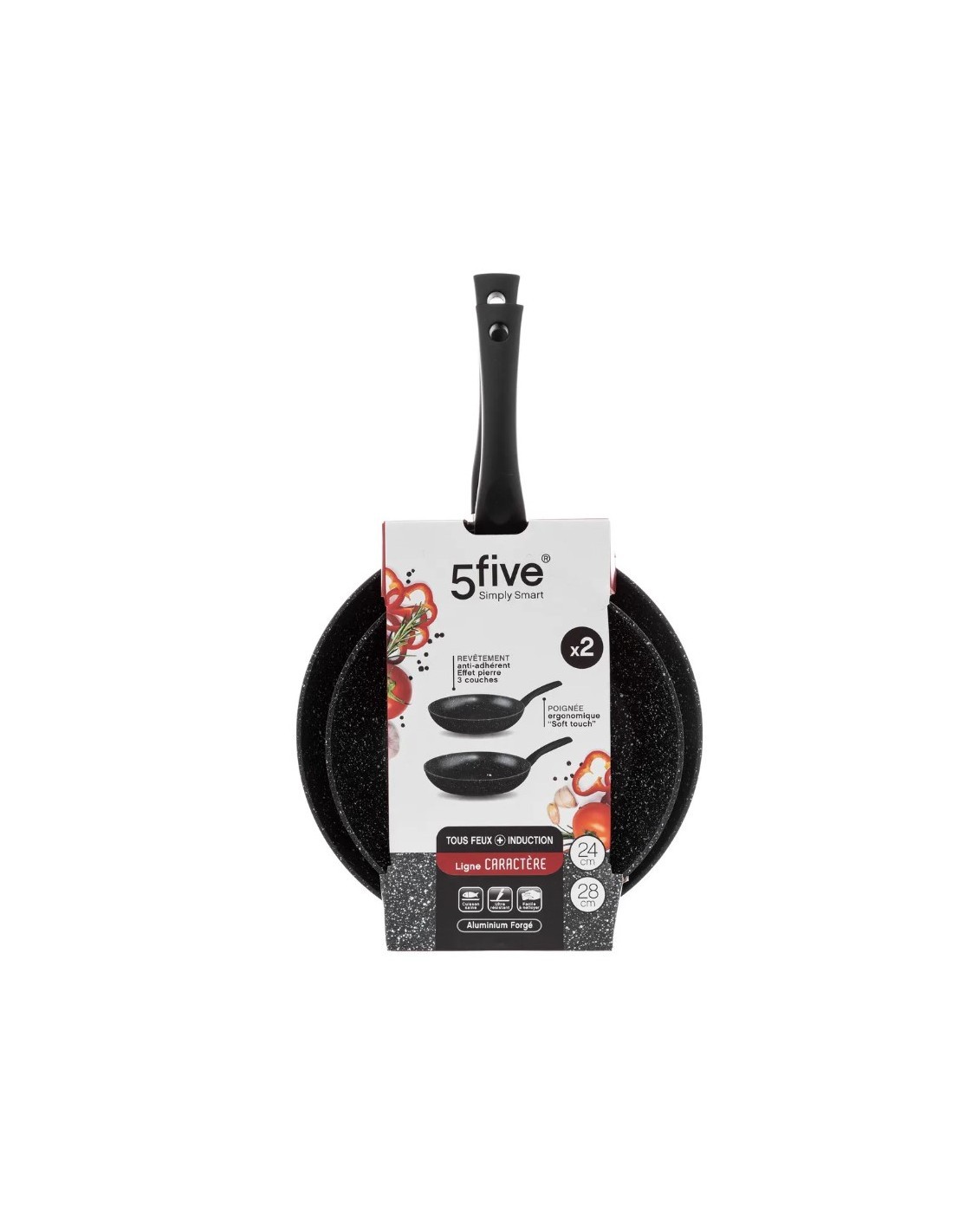 Set di 2 Pentole in Alluminio "Caractère", 24 cm, 28 cm, Manici Ergonomici | Shop in Casa