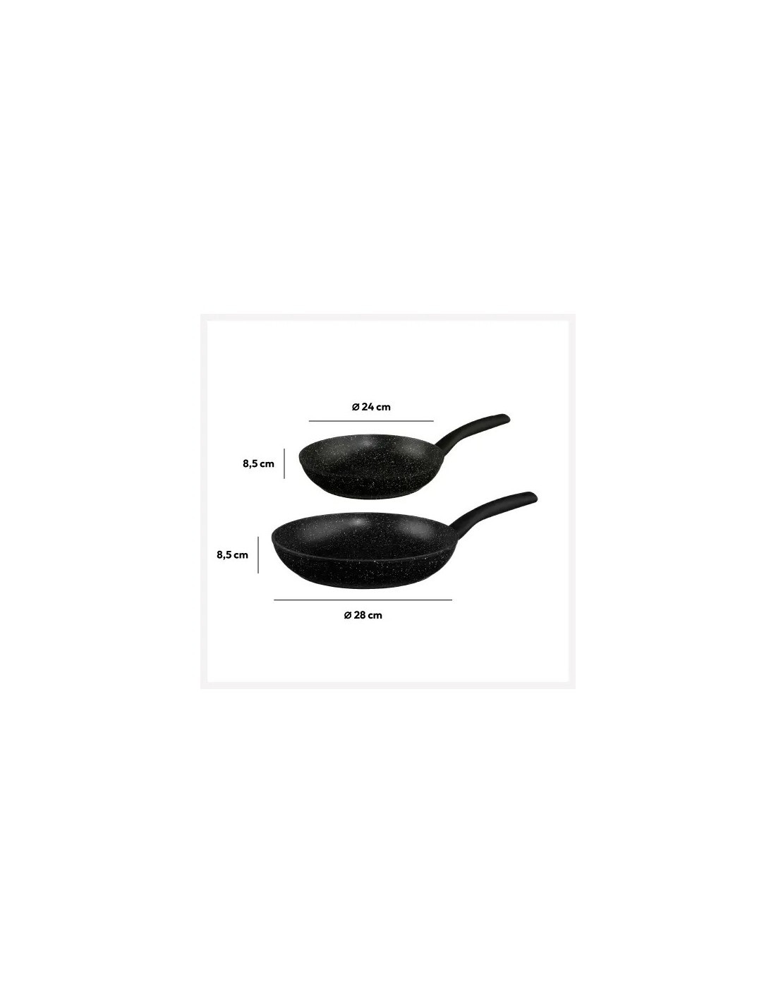 Set di 2 Pentole in Alluminio "Caractère", 24 cm, 28 cm, Manici Ergonomici | Shop in Casa