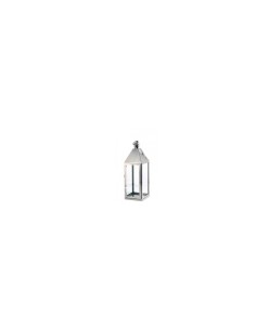 LANTERNA 89925 PORTACANDELA 20X20X64CM ACCIAIO ARGENTO