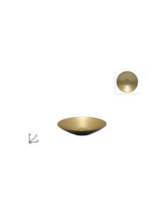CENTROTAVOLA 168913 VETRO 33CM NERO/ORO