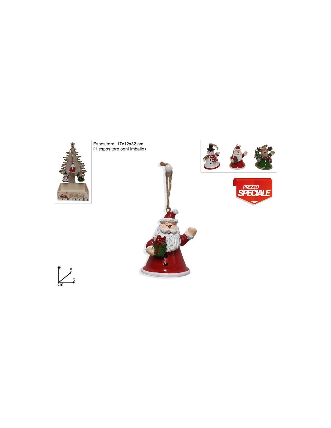 PENDENTE 244617 CAMPANA LEGNO MODELLI ASSORTITI