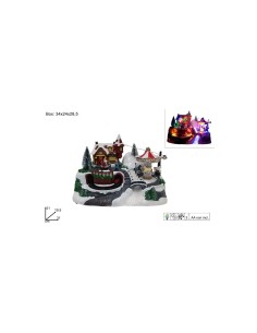 GIOSTRINA 258072 TRENO E CAROSELLO MOVIMENTO LUCI E MUSICA