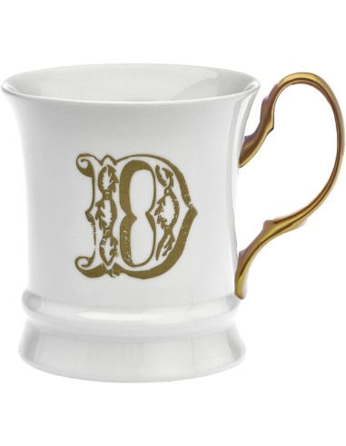 Tazzina in Porcellana 80 ml Moka Gold Lettera D by Livellara