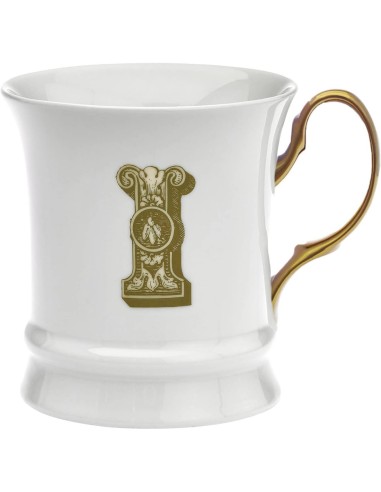 Tazzina in Porcellana 80 ml Moka Gold Lettera I by Livellara