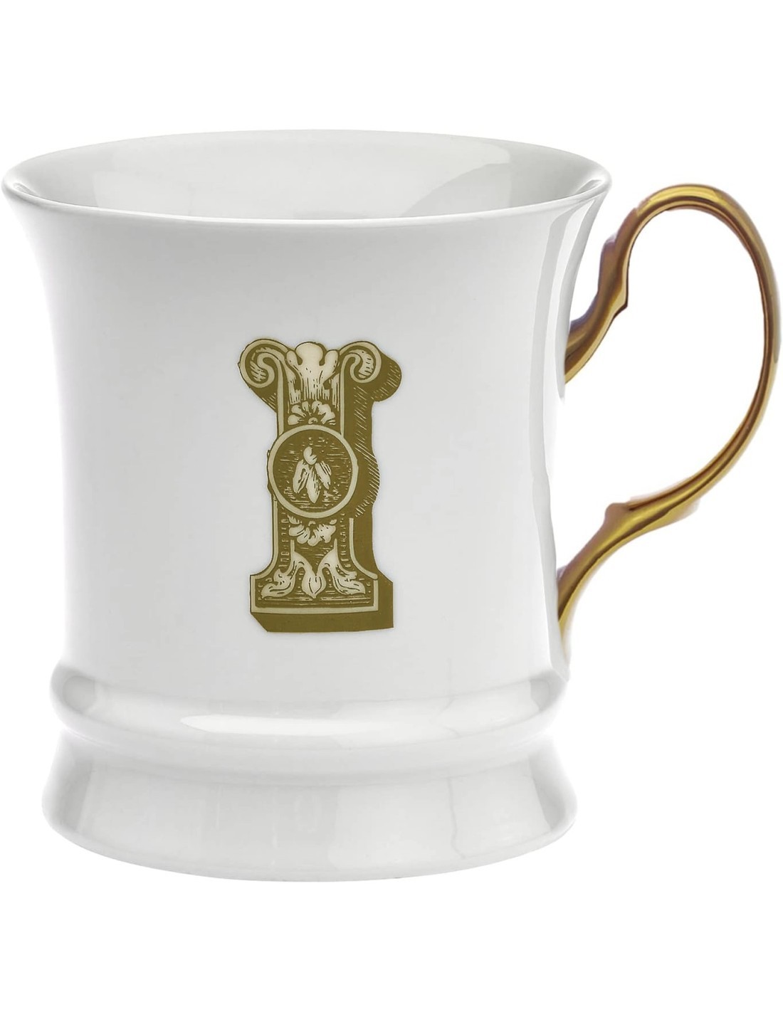 Tazzina in Porcellana 80 ml Moka Gold Lettera I by Livellara