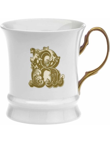 Tazzina in Porcellana 80 ml Moka Gold Lettera R by Livellara