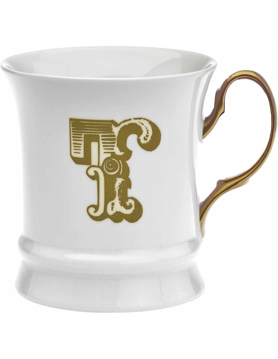 Tazzina in Porcellana 80 ml Moka Gold Lettera T by Livellara