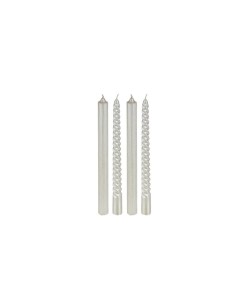 CONF 4 CANDELE 129849BL STELO H25CM BIANCO