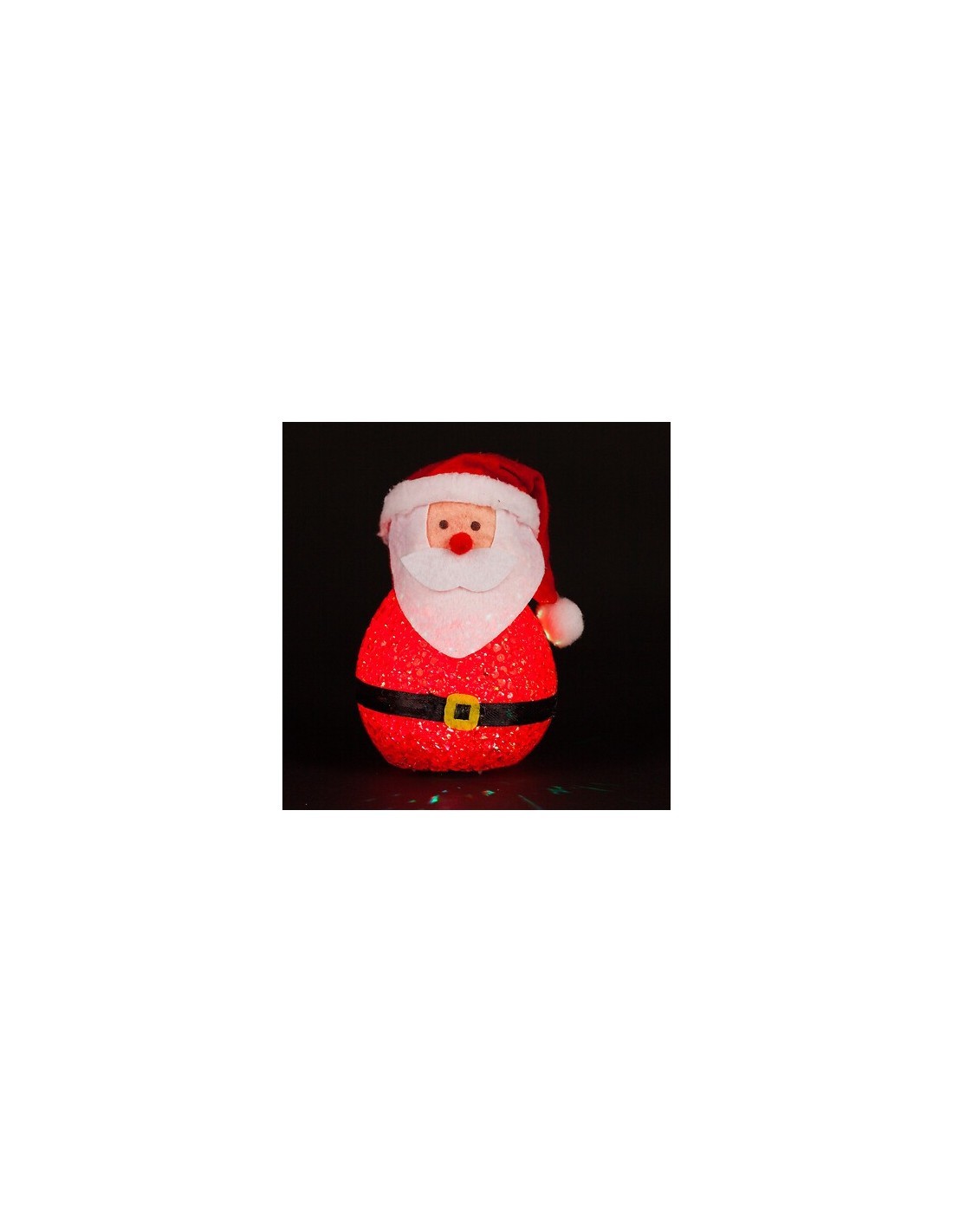 Babbo Natale in PVC, 7x12 cm, Decorazione Natalizia Illumina Tavola e Festività