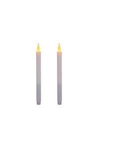 CONF 2 CANDELE 162679B BIANCHE H28CM LUCE LED