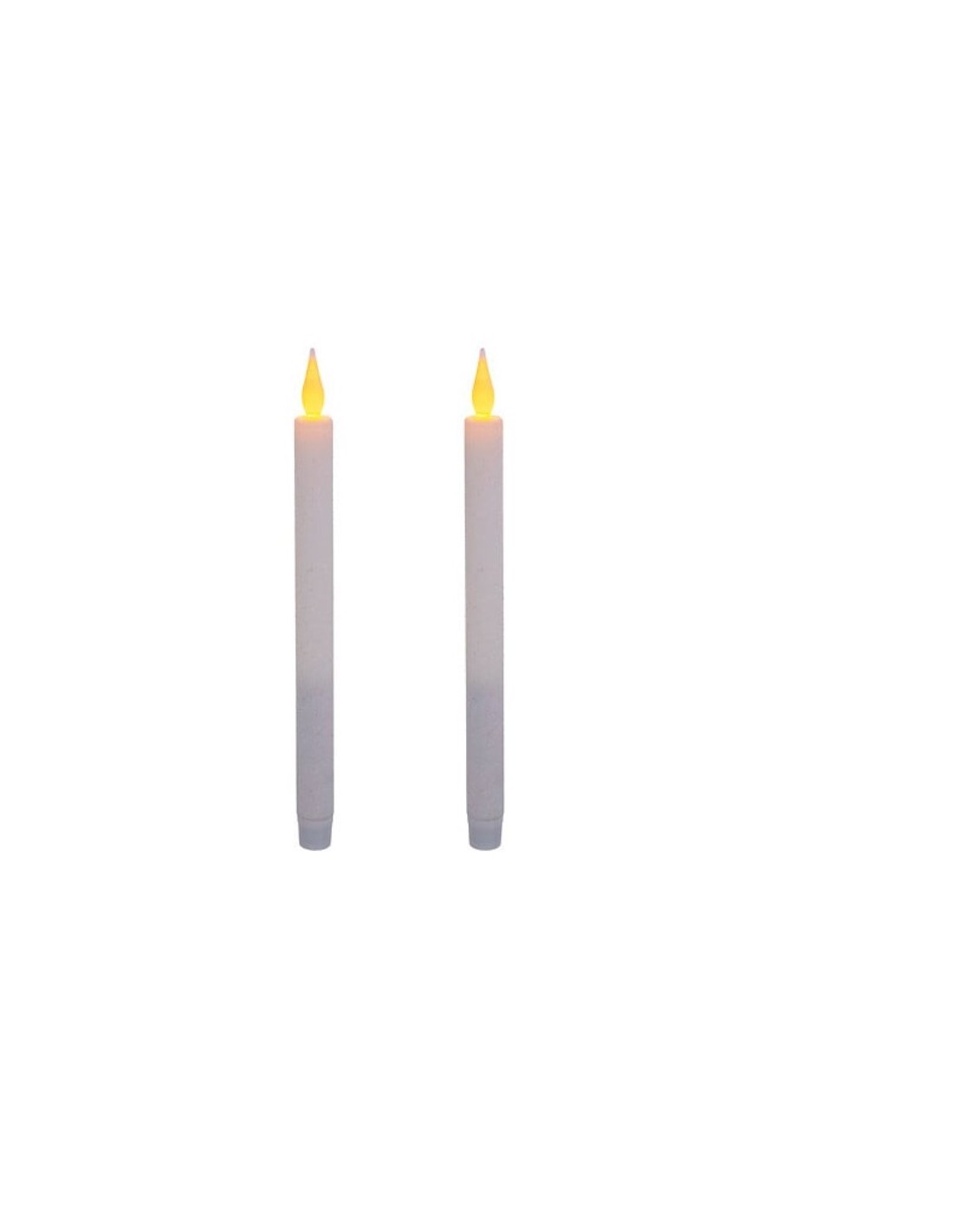 CONF 2 CANDELE 162679B BIANCHE H28CM LUCE LED