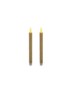 CONF 2 CANDELE 162679C ORO H28CM LUCE LED