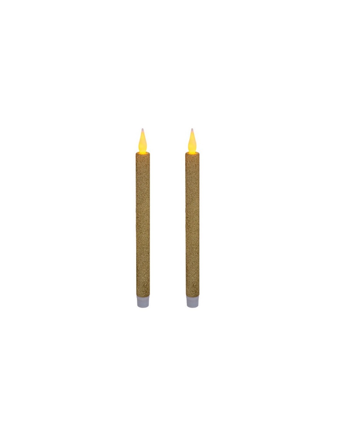 CONF 2 CANDELE 162679C ORO H28CM LUCE LED