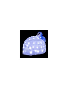 Igloo di Natale con 70 Luci LED, 39x39x31cm, Decorazione Luminosa da Esterno, Luci Natalizie per Giardino