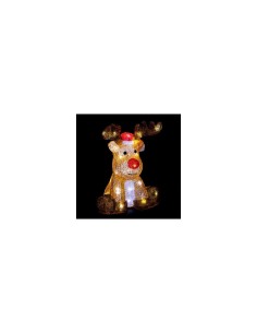 Renna Natalizia con 40 Luci LED, 24x19x30cm, Decorazione da Esterno, Accessorio di Natale