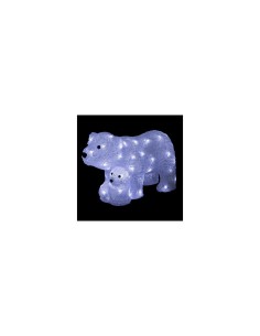 Orso Natalizio con 60 Luci LED, 44x21x25cm, Decorazione da Esterno,  Accessorio di Natale