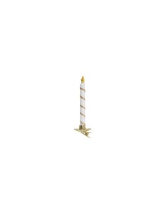 Candela di Natale in Vetro Dorato, Alta 14,5 cm, Elegante e Raffinata, Perfetta per Decorare la casa