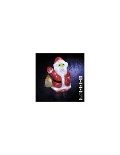 Babbo Natale di Natale con 40 Luci LED, 19x13x30 cm, Illuminazione Esterna Festiva, Decorazione Natalizia Luminosa