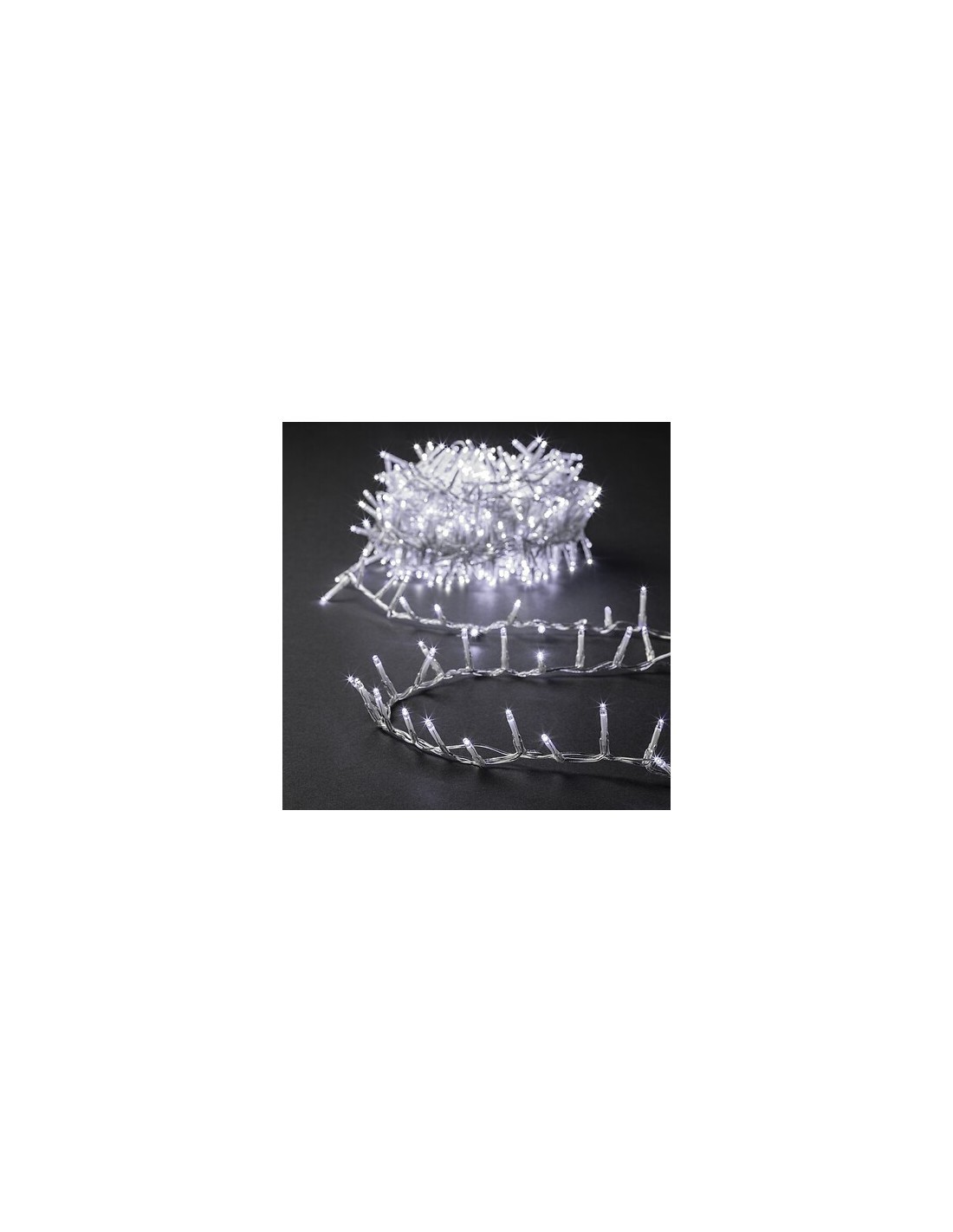 Serie Luminosa di Natale 750 LED, 18 Metri, Bianco Freddo, Esterno, 8 Effetti di Luce, Decorazione Natalizia