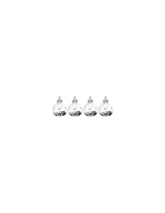 Segnaposto di Natale in Vetro con Paillettes, Set di 4, Assortito, Glitter Oro e Argento, Elegante Decorazione da Tavola