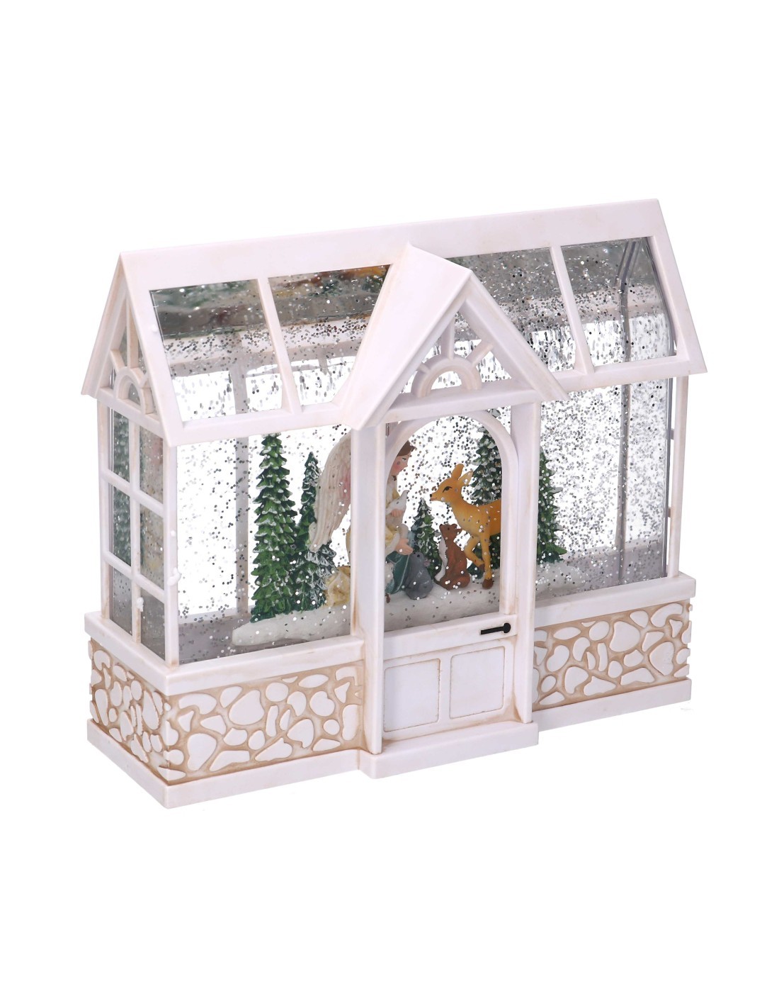 DECORAZIONE CASETTA PLASTICA 23X7,5X20CM NATALIZIO