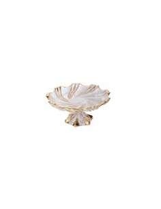 ALZATA PORTAFRUTTA VETRO 23X11CM ORO TRASPARENTE