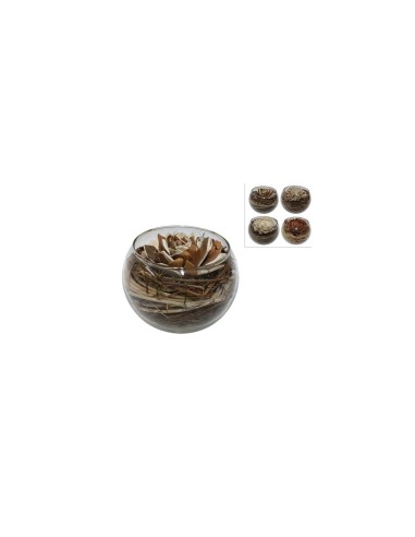 VASO VETRO 13,5X29CM ORO TRASPARENTE