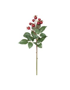 RAMO VERDE 52CM CON BACCHE ROSSE