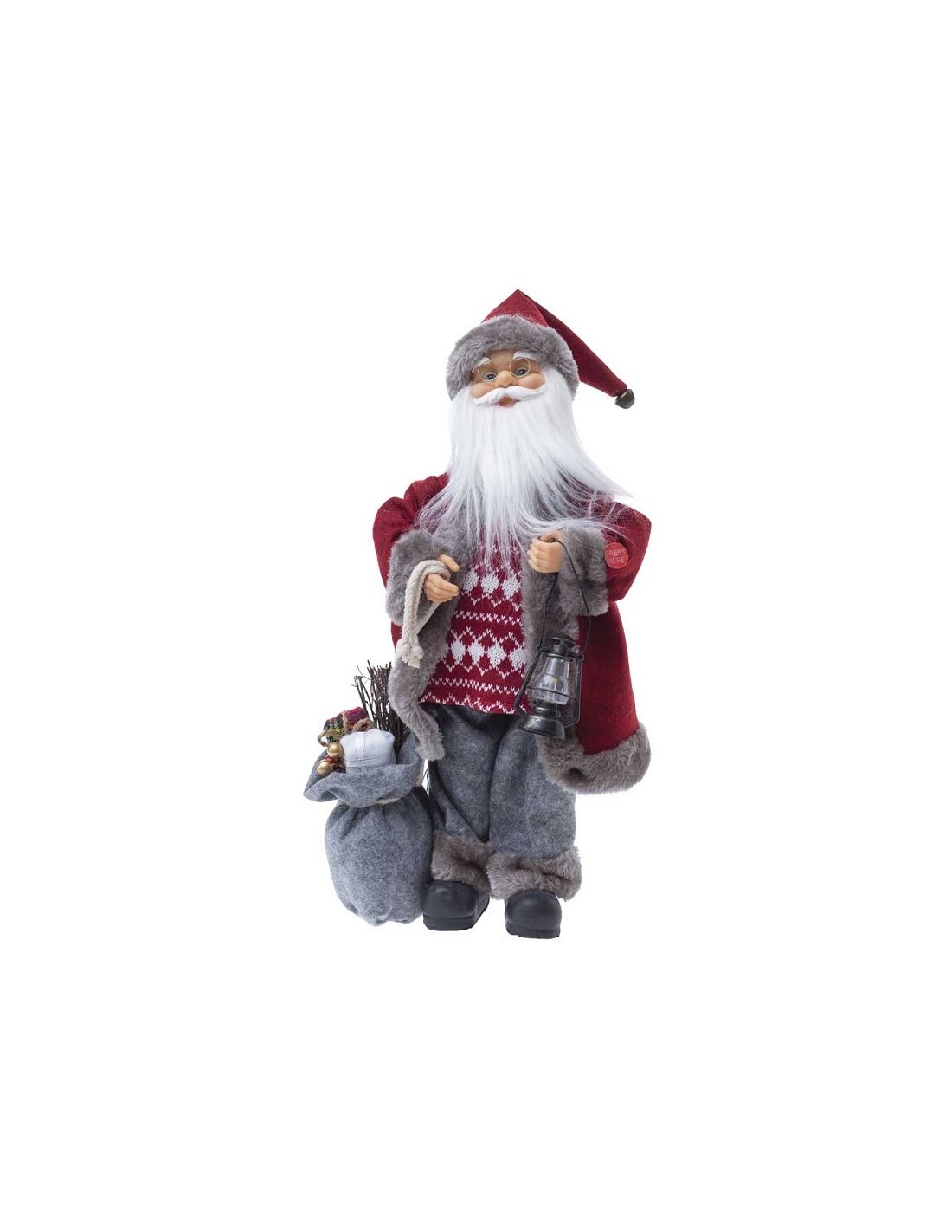 BABBO NATALE 061374 ROSSO CON DONI 45CM MUSICA/MOVIMENTO