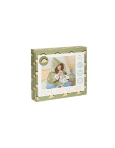 Plaid Felpa con Cappuccio Verde, plaid verde, plaid felpa cappuccio, plaid morbido, coperta verde, felpa con cappuccio