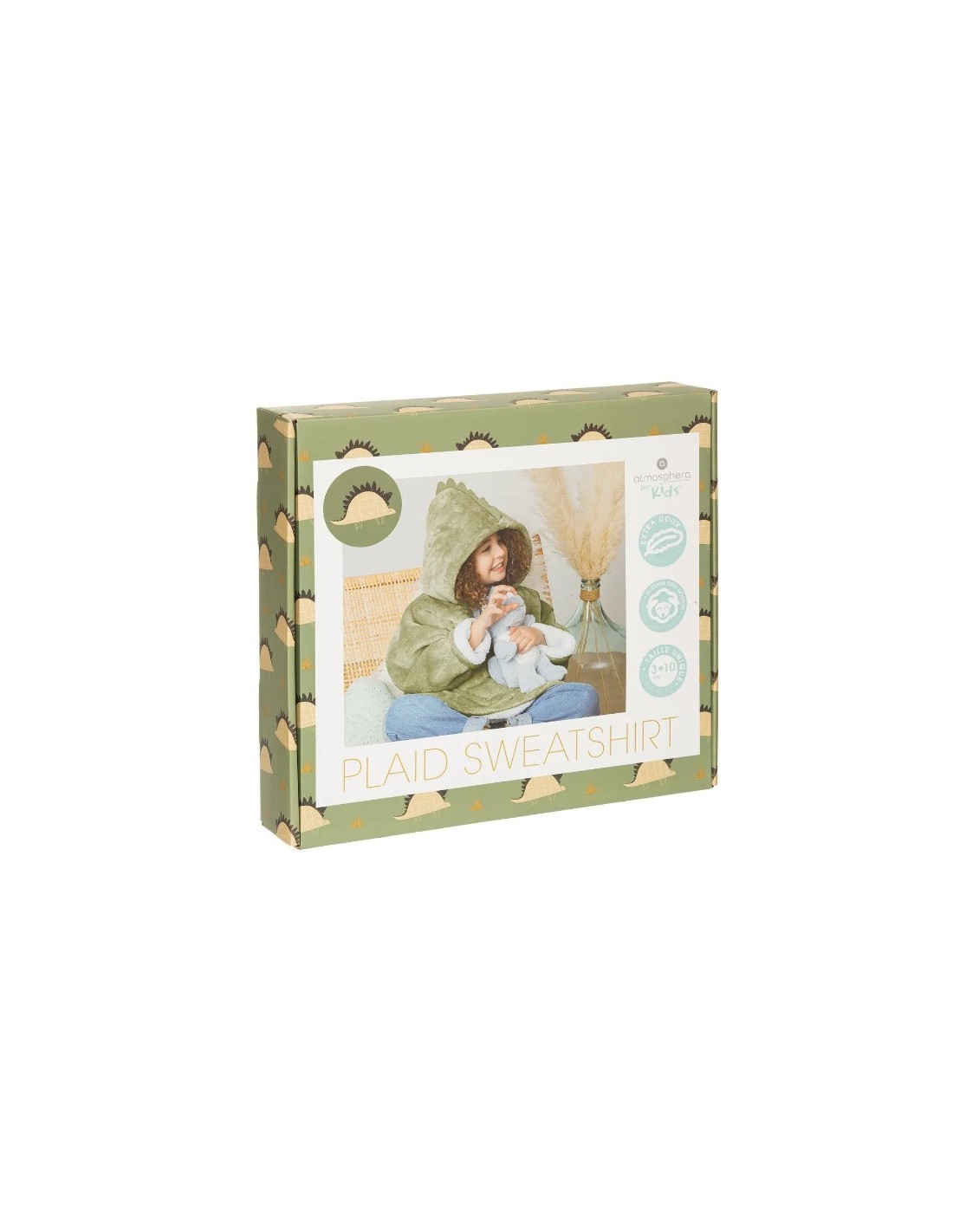 Plaid Felpa con Cappuccio Verde, plaid verde, plaid felpa cappuccio, plaid morbido, coperta verde, felpa con cappuccio