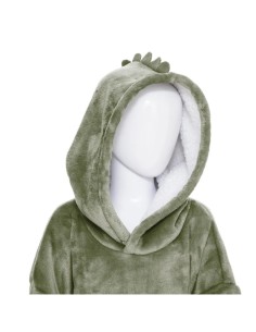 Plaid Felpa con Cappuccio Verde, plaid verde, plaid felpa cappuccio, plaid morbido, coperta verde, felpa con cappuccio 2