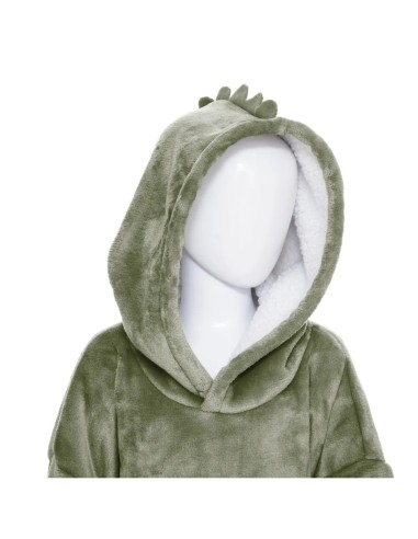 Plaid Felpa con Cappuccio Verde, plaid verde, plaid felpa cappuccio, plaid morbido, coperta verde, felpa con cappuccio