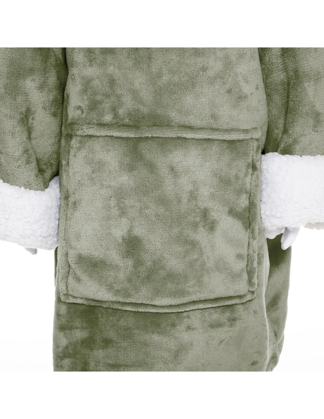 Plaid Felpa con Cappuccio Verde, plaid verde, plaid felpa cappuccio, plaid morbido, coperta verde, felpa con cappuccio