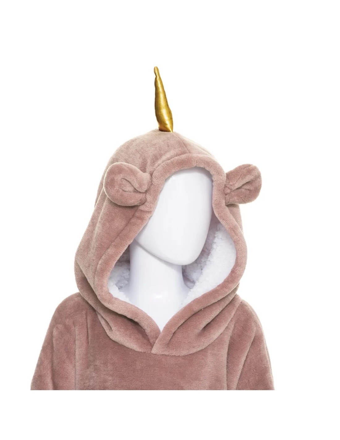 Plaid Felpa con Cappuccio Unicorn Rosa, plaid rosa, plaid unicorno, felpa con cappuccio, plaid morbido, coperta unicorno