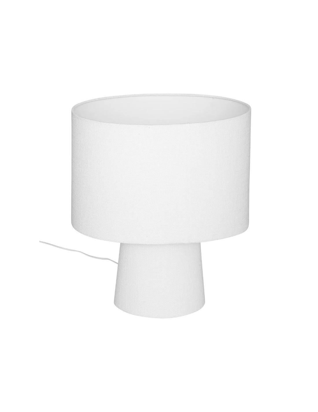 Lampada Tavolo Eira 38x30x45 cm, lampada bianca, lampada in tessuto, lampada design elegante, illuminazione tavolo