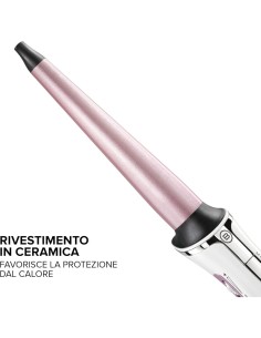 Bellissima Imetec GT15 200 – Ferro Arricciacapelli Conico, Rivestimento in Ceramica, 18–25 mm, 150–210°C