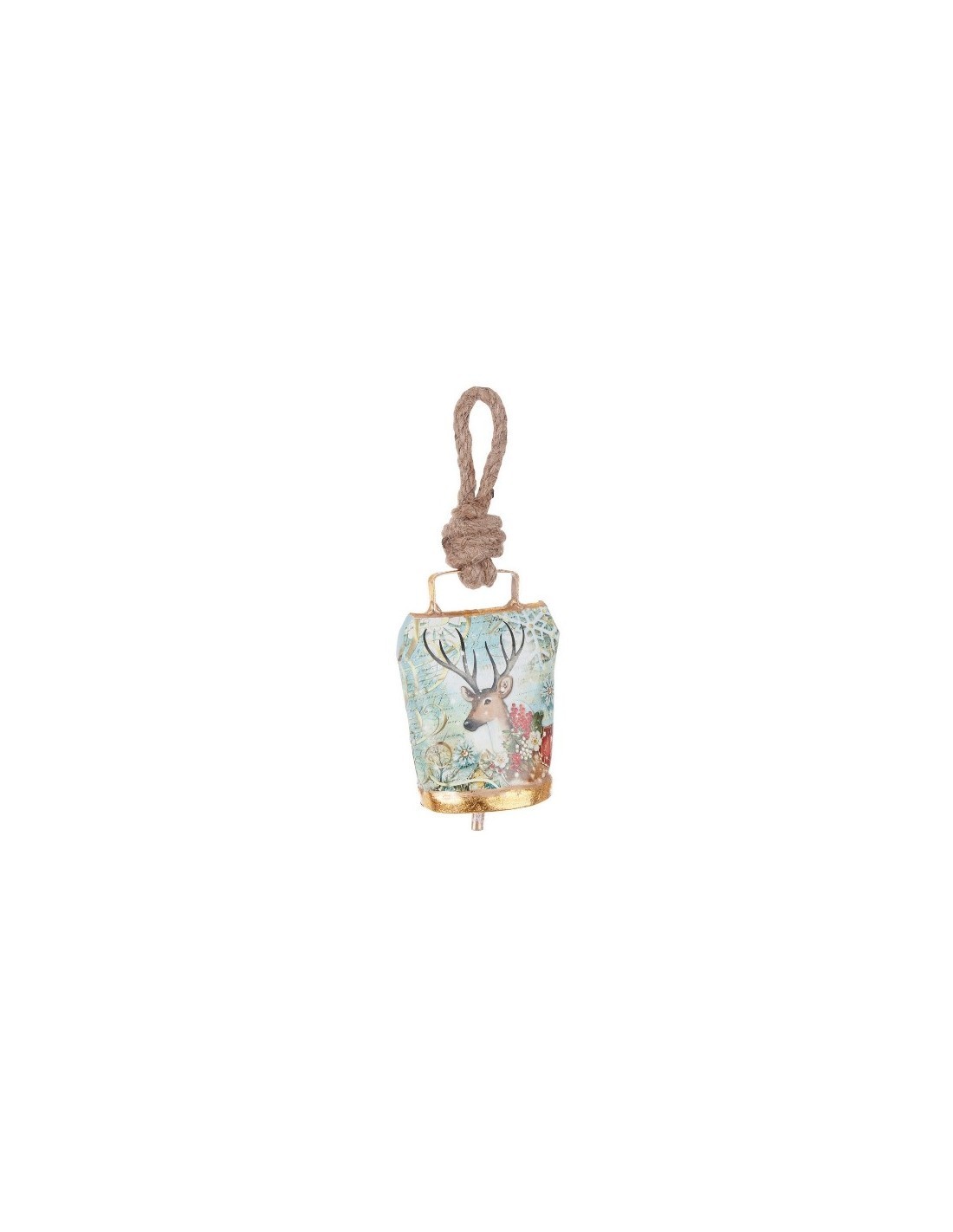 Pendente di Natale Wendi Campana Renna con Fiori, La Magia di Natale per Decorazioni Festive
