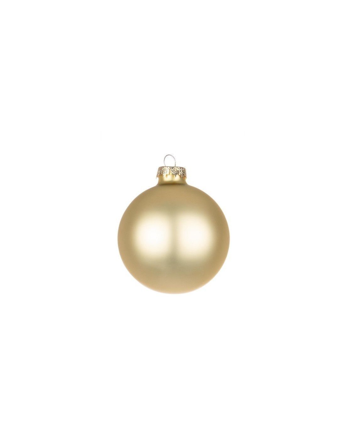 Sfera di Natale in Vetro Miele Opaco 10cm, La Magia di Natale per Decorazioni Festive