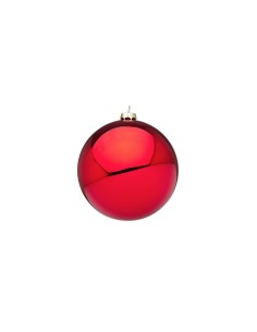 Sfera di Natale in Vetro Rosso Lucido Ø15cm, Magia di Natale per la Tua Decorazione Festiva
