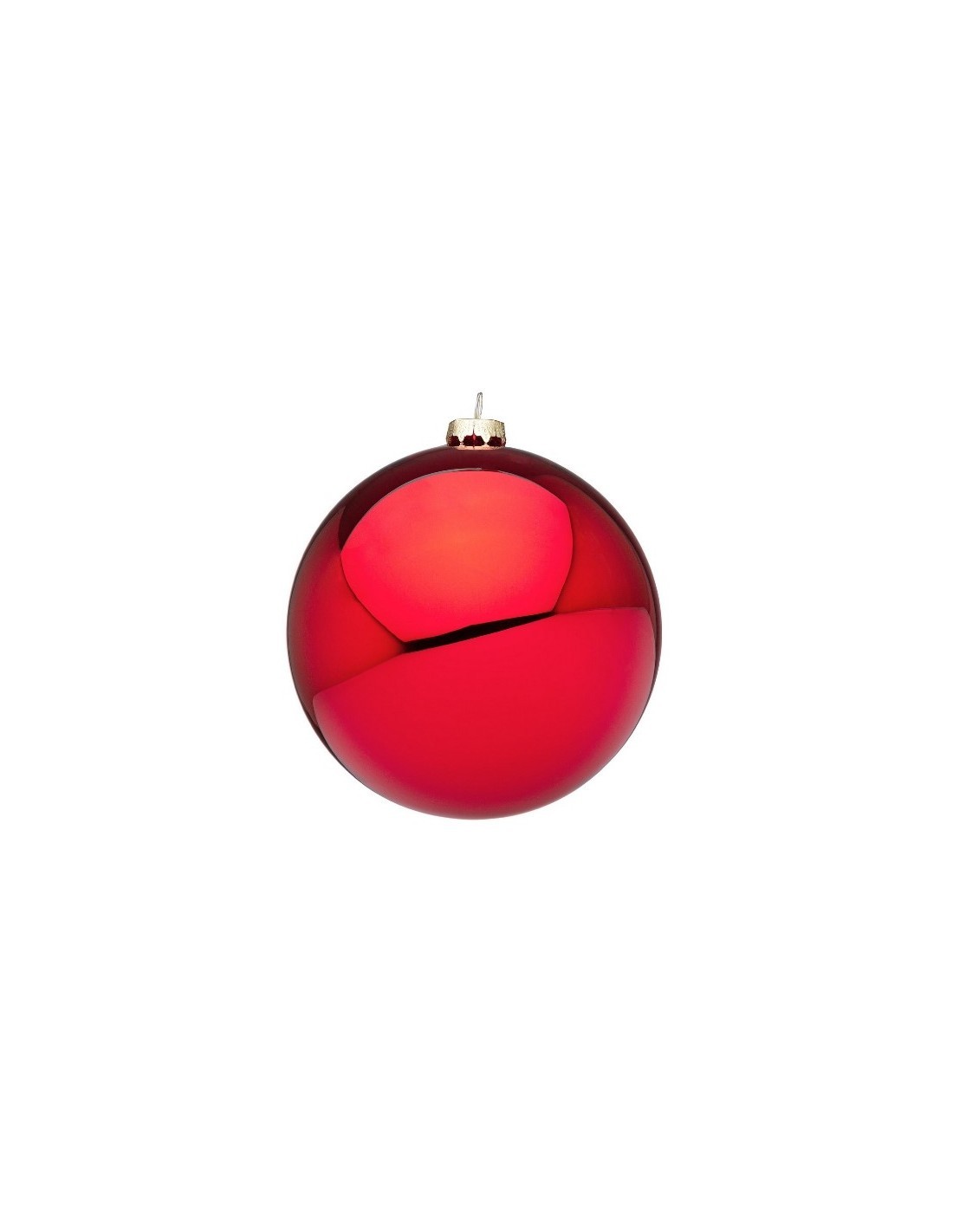 Sfera di Natale in Vetro Rosso Lucido Ø15cm, Magia di Natale per la Tua Decorazione Festiva