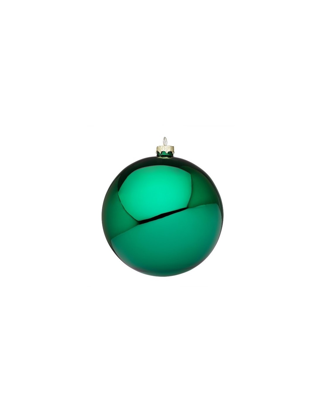 Sfera di Natale in Vetro Verde Smeraldo Lucido Ø15cm, La Magia di Natale per Decorazioni Festive
