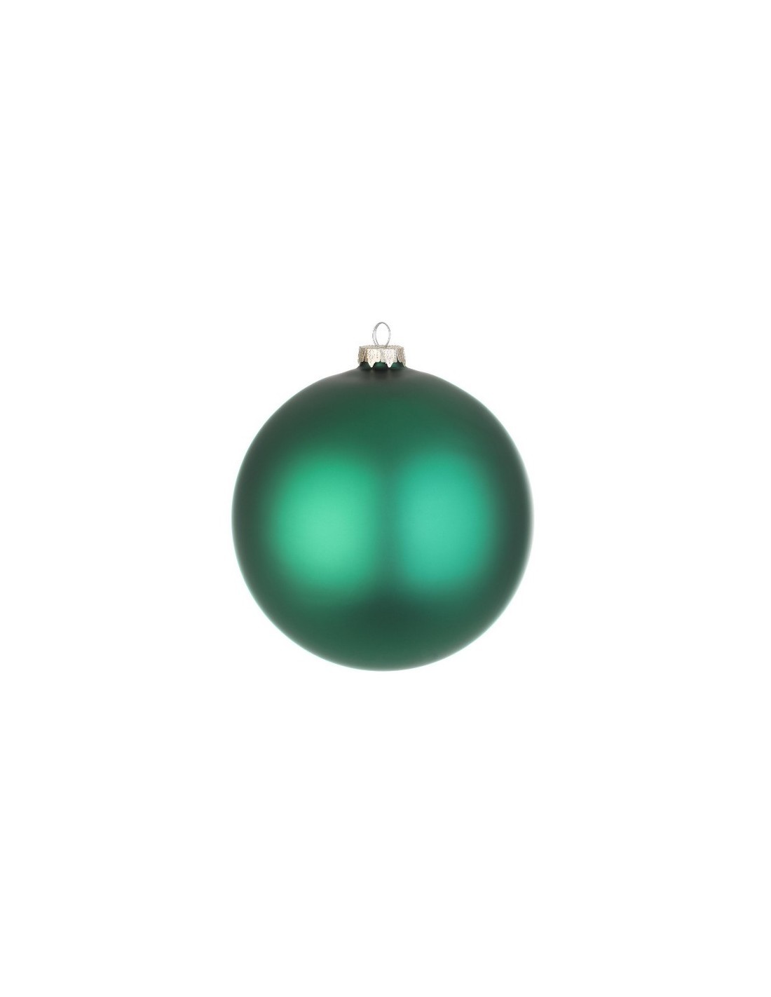 Sfera di Natale in Vetro Verde Smeraldo Opaco Ø15cm, La Magia di Natale per Addobbi Festivi