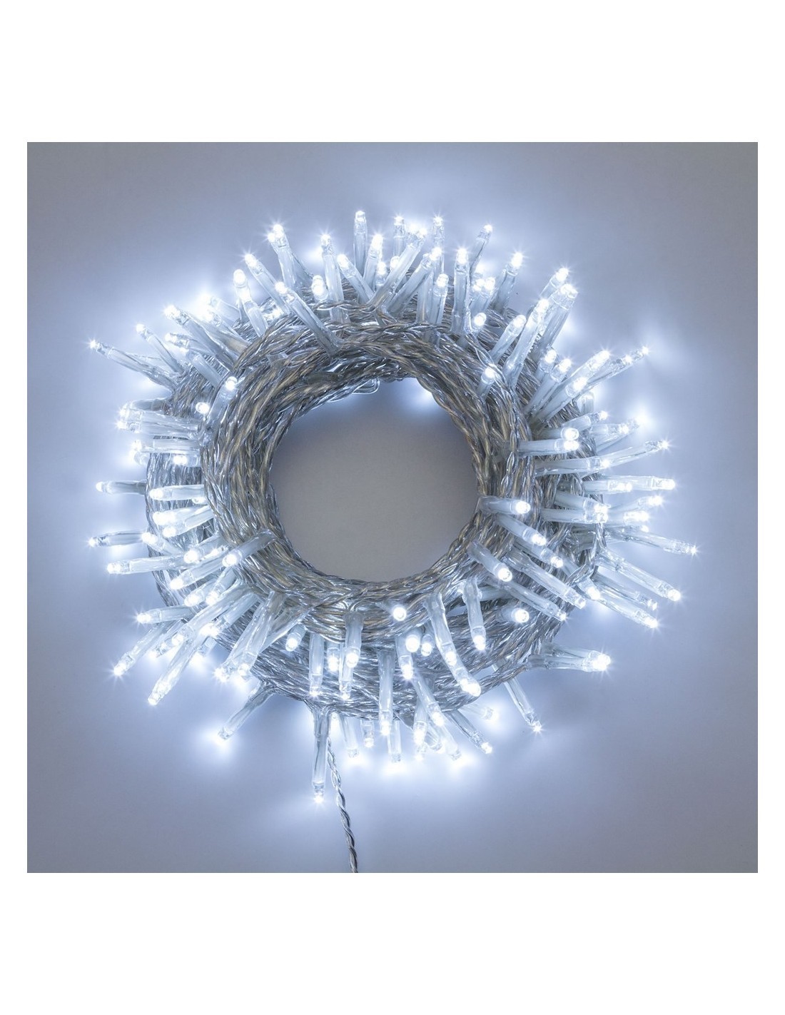Luci di Natale Catena 360 MiniLED Luce Fissa, Cavo Trasparente, La Magia di Natale per Esterno