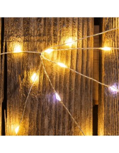Luci di Natale Catena 400 MicroLED FlashLED con Bobina, La Magia di Natale Argentea