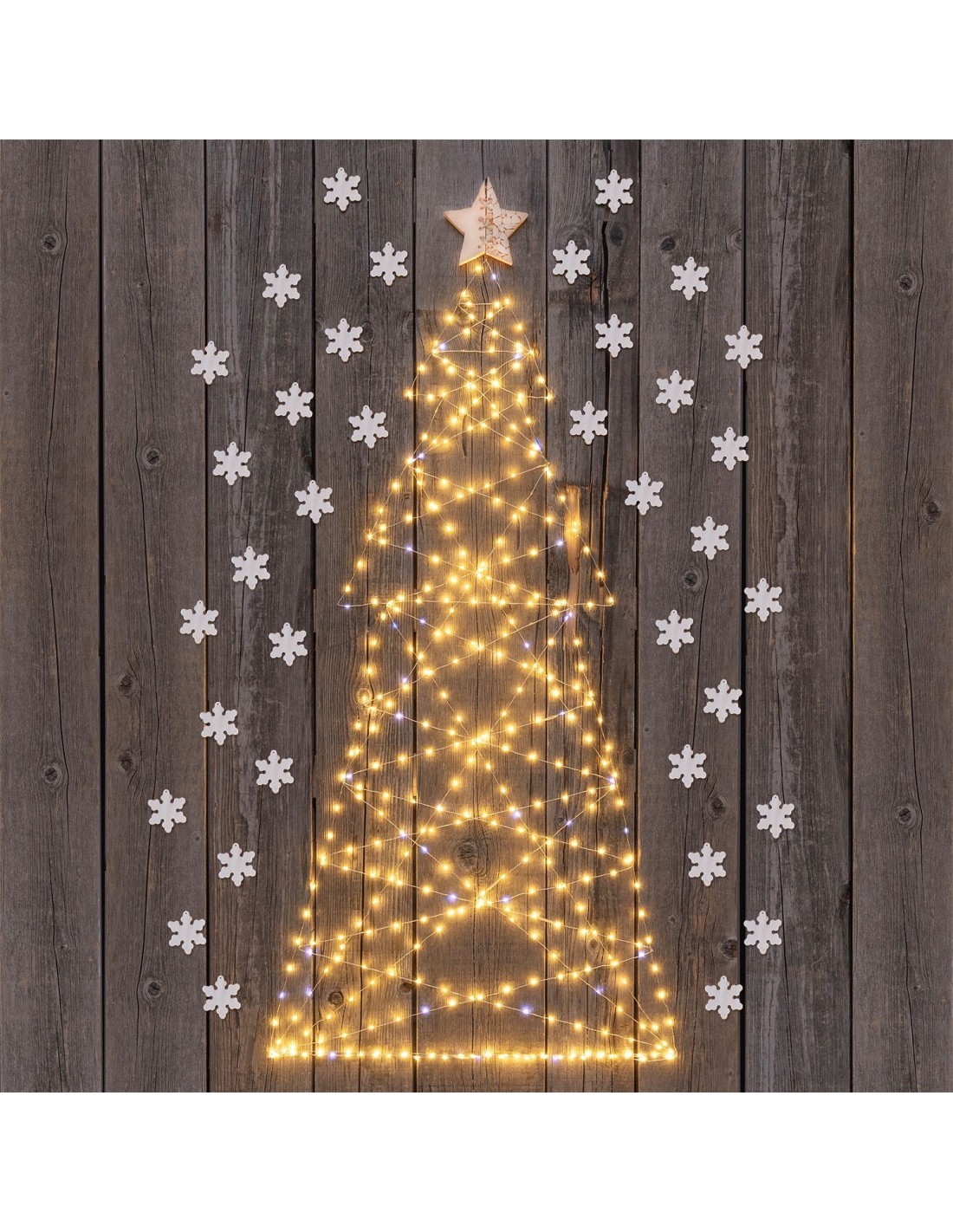 Luci di Natale Catena 400 MicroLED FlashLED con Bobina, La Magia di Natale Argentea