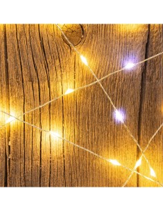 Luci di Natale Catena 400 MicroLED FlashLED con Bobina, La Magia di Natale Argentea